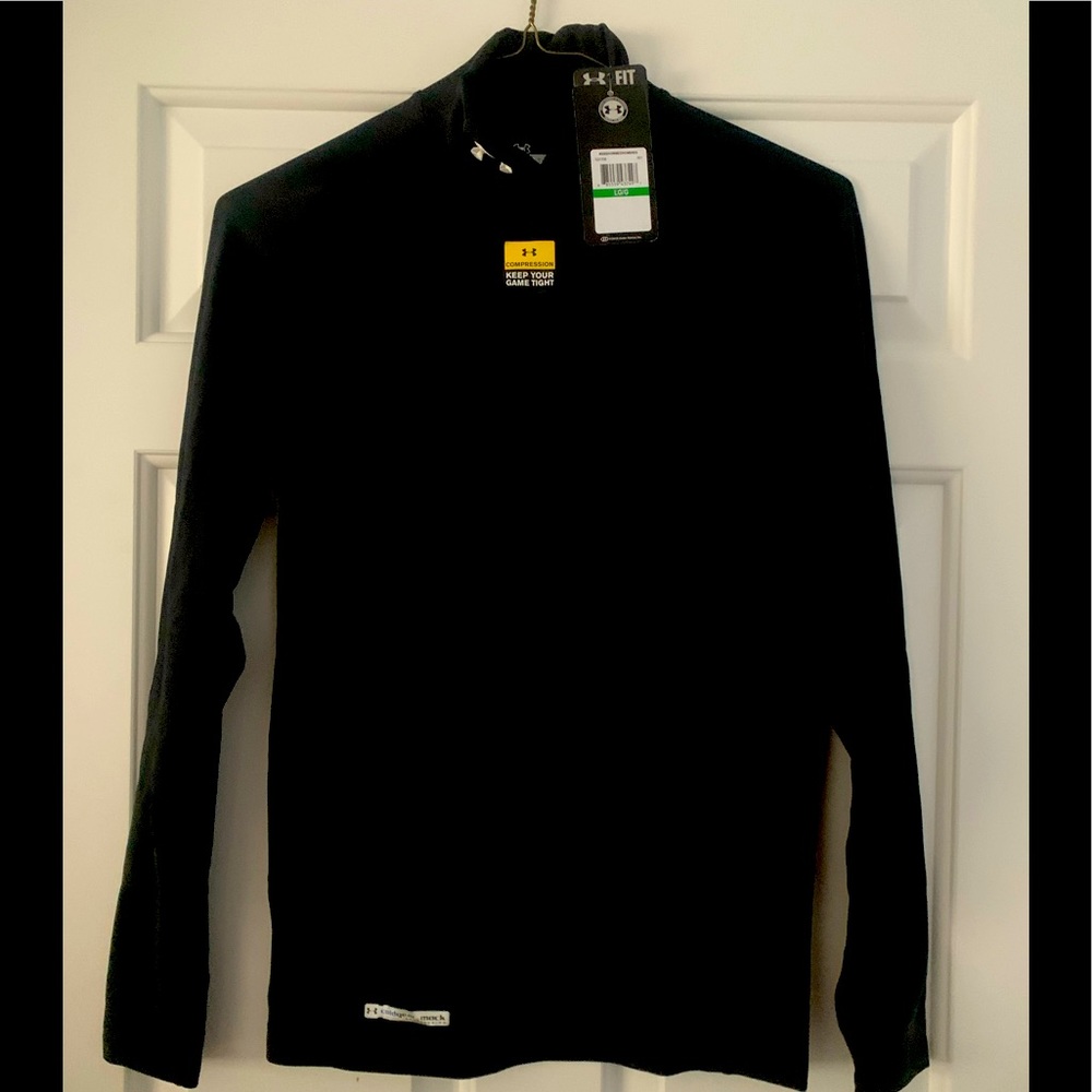 Mens Under Armour ColdGear Compression Mock Neck Baselayer Top.